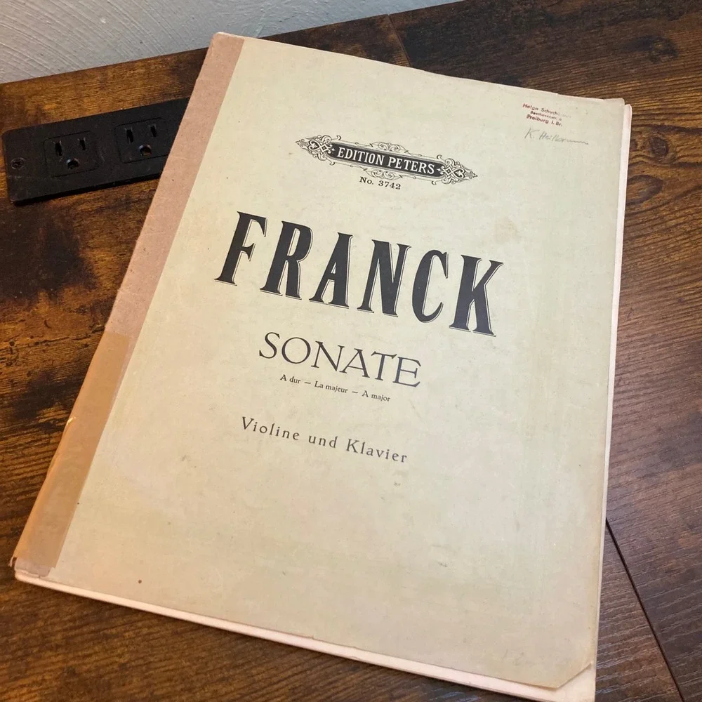 Cesar Franck Sonate A Major Violin Piano Sheet Music Edition Peters 3742 Vintage